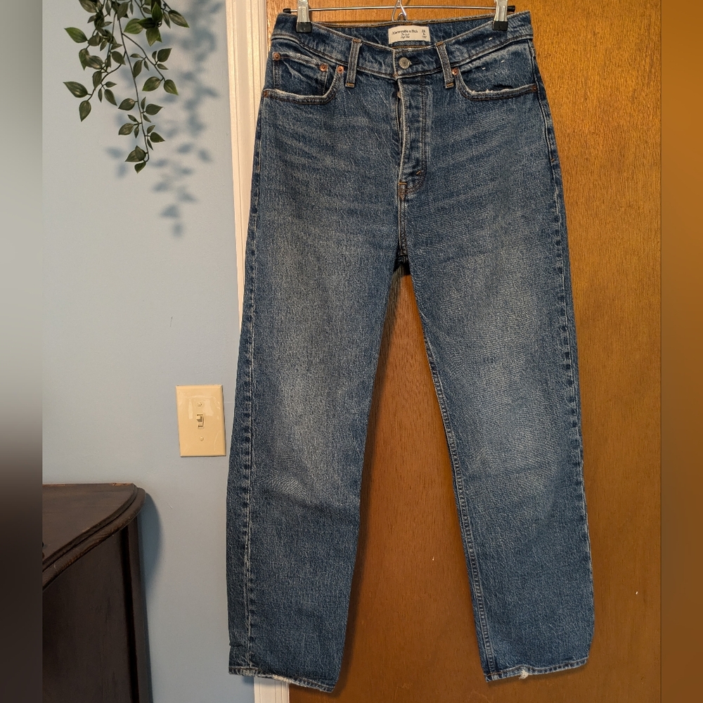 High rise dad jean